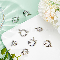 8 шт. 4 стиля 304 нержавеющая сталь гладкая поверхность пружинные застежки кольца STAS-GO0001-23