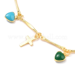 Cavigliere con charm in ottone smaltato&nbsp;AJEW-AN00320