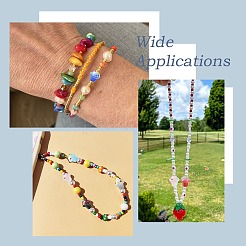 16 шт. 8-х цветные эмалевые бусины ручной работы в технике лэмпворк с выпуклыми краями&nbsp;LAMP-CJ0002-72