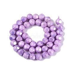 Perles de verre opaque électroplaquées teintées à effet ombré&nbsp;EGLA-Q130-01A-13