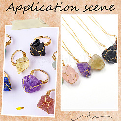 1 нить гальванизированных бусин из натурального кварца&nbsp;G-PA0001-18A