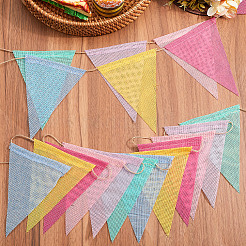 Имитированный мешковина флаг треугольный баннер&nbsp;FIND-WH20019-120