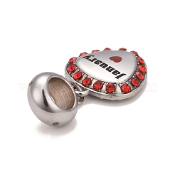 12 pz 12 stili 304 acciaio inossidabile strass europeo pendenti charms&nbsp;STAS-F278-10P