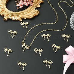 10 шт. подвеска-бантик с покрытием из латуни&nbsp;KK-SC0006-74