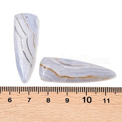 Натуральный голубой агат шнурка подвески&nbsp;G-K381-23A