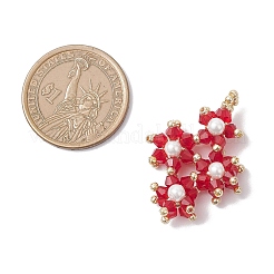 Подвески из имитированного австрийского хрусталя и стеклянных бусин&nbsp;PALLOY-MZ01060-03