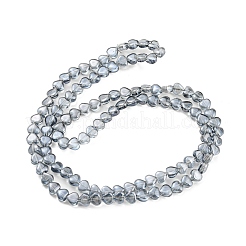 Нити прозрачных стеклянных бусин с жемчужным блеском&nbsp;EGLA-G037-09A-PL01