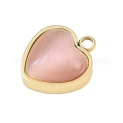 Ciondoli a forma di occhio di gatto in acciaio inossidabile 303&nbsp;STAS-K325-06G-01