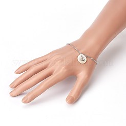 Bracelets de chaînes de câble en laiton plaqué platine&nbsp;BJEW-JB03974-03