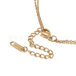 Collar de doble capa con dijes de esmalte y cuentas turquesas sintéticas&nbsp;NJEW-P269-20B-G