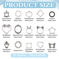 150шт. 15-х стилевая оправа из сплава&nbsp;FIND-ME0002-24