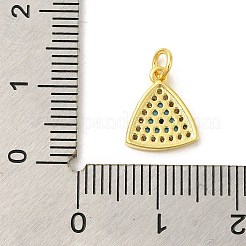 Pendentifs et breloques en laiton plaqué or 18 carat véritable avec micro pavé de zircones cubiques&nbsp;KK-S396-01E