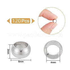 120 шт. 201 нержавеющая сталь разделительные бусины&nbsp;STAS-UN0053-86