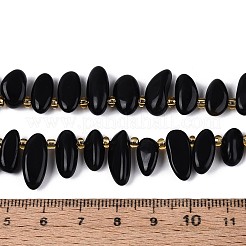 Природные обсидиана бисер нитей&nbsp;G-Z091-A40