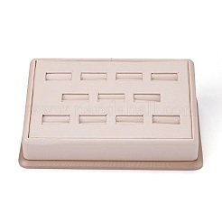 Trèfle en bois avec présentoirs à bagues en cuir pu&nbsp;RDIS-F003-02B