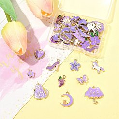 40шт 20 стиля сплава эмалевые подвески&nbsp;ENAM-FS0003-38A