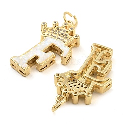 Латунные микропаве прозрачные подвески с фианитом&nbsp;KK-G498-01F-02