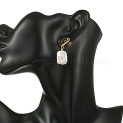 Boucles d'oreilles pendantes en laiton&nbsp;EJEW-JE07096
