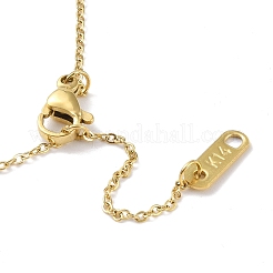 Плоские круглые ожерелья с подвесками из стразов&nbsp;NJEW-G128-02G