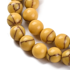 Синтетических нитей бирюзовые бусы&nbsp;G-L605-G01-02C