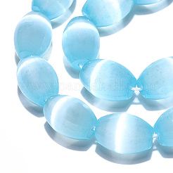 Brins de perles de sélénite naturelles teintées&nbsp;G-T138-232C