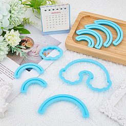 Fondant-Ausstechformen-Set aus Kunststoff mit Regenbogen und Wolken&nbsp;DIY-FH0006-07