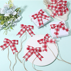 Рождественский бант из полиэстера для украшения подарочной коробки&nbsp;AJEW-WH20033-136B