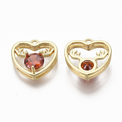 Латунные микро проложить кубического циркония подвески&nbsp;KK-R132-012B-NF