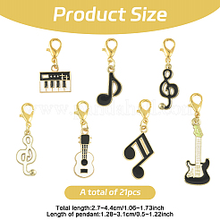 21шт 7 стиля подвеска из сплава эмали украшения&nbsp;HJEW-YW00230