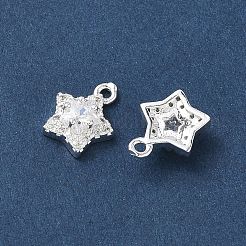 Messing micro pave klar zirkonia charme&nbsp;KK-P355-04S