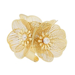 Кольца-манжеты из сплава со стразами для женщин&nbsp;RJEW-Z047-04G