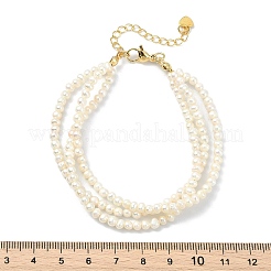 Mehrlagige Armbänder aus natürlichen Süßwasserperlen und Kartoffelperlen für Damen&nbsp;BJEW-JB13623