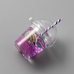 Pendentifs de tasse en plastique lumineux&nbsp;LS-KY-WH0045-42F