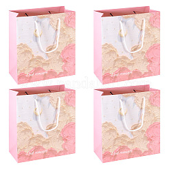 6 шт. прямоугольные бумажные подарочные пакеты с цветами и веревочными ручками&nbsp;ABAG-TA0001-29A