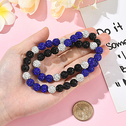 1 шт. ожерелье из круглых бусин из полимерной глины со стразами&nbsp;NJEW-SP0001-14K