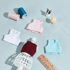 4 Stück ärmelloses T-Shirt mit Stoffpuppe in zwei Farben&nbsp;DIY-GO0002-47