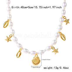 Летние пляжные ожерелья из пластика в форме ракушки&nbsp;FS-WGF3BD7-02