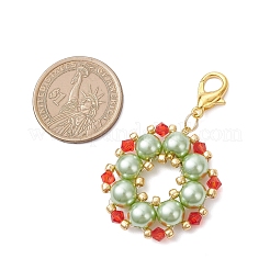 Decorazioni pendenti con ghirlande natalizie in vetro&nbsp;HJEW-JM04172-02