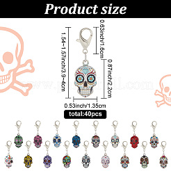 2 комплект подвесных украшений из эмалевого сплава&nbsp;HJEW-AR0001-15