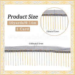 Железная лента со стразами&nbsp;AJEW-WH20048-48G-01