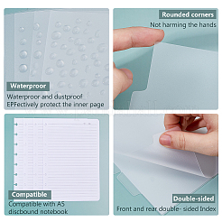 Пластиковые индексные листы-разделители для блокнотов с дисками&nbsp;LS-AJEW-WH0270-719A-03