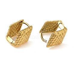 Boucles d'oreilles créoles en acier inoxydable 304 plaqué or 18 carat véritable&nbsp;LS-EJEW-U009-02G-09