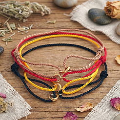 4 Stück verstellbares Armband aus geflochtenem Nylonband&nbsp;BH8898-5