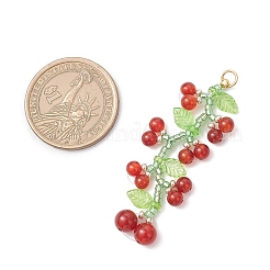 Стеклянные бусины подвески вишни&nbsp;PALLOY-MZ00820