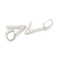 Латунные микропаве прозрачные подвески с фианитом&nbsp;ZIRC-J039-18P-V