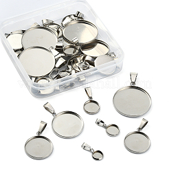 35 шт. 7 стиля подвески-кабоншоны из нержавеющей стали 304&nbsp;STAS-CJ0002-16