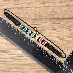 Braccialetto di perline intrecciate con semi di miyuki&nbsp;BJEW-P269-41
