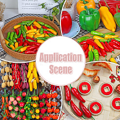 72 pezzo di miniatura di peperoncino in schiuma di 3 colori&nbsp;DJEW-PH0001-94