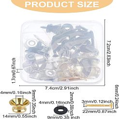 24 комплект 3-х цветных железных пуговиц для ремня гитары&nbsp;FIND-FG0001-52