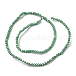 Fili di perline di vetro placcato placcato arcobaleno completamente sfaccettati&nbsp;EGLA-M004-2mm-A15